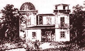 Fotografia pôvodnej budovy súkromnej hvezdárne Dr. Mikuláša Thegeho Konkolyho