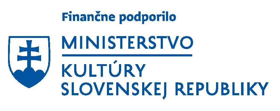 Logo: Finančne podporilo Ministerstvo kultúry Slovenskej republiky
