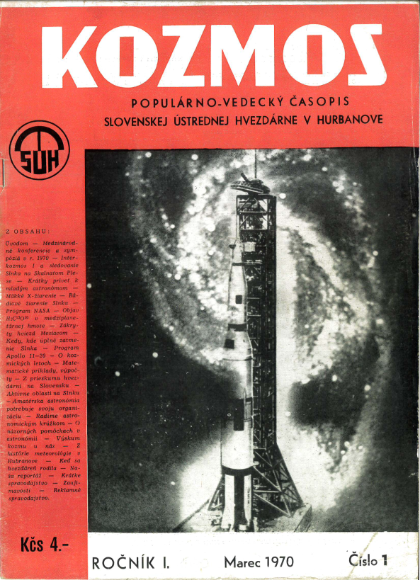 Obálka časopisu Kozmos 1/1970.