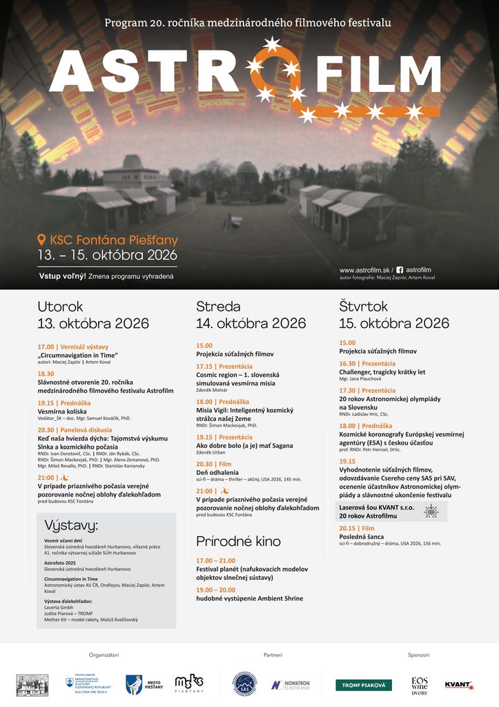 Astrofilm 2026 plagát